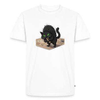Aggro Cat on Persian Rug - Men's Premium Organic T-Shirt - white - Front - Nico (187cm)