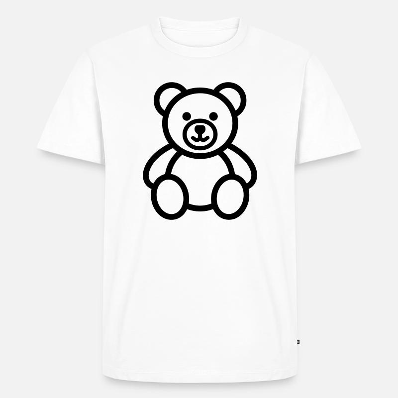 Bär - Männer Premium Bio T-Shirt - Weiß