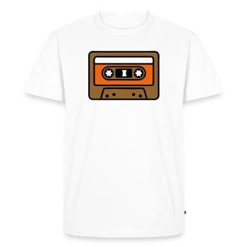 Icône des années 90 de la mixtape rétro cassette - T-shirt Premium bio Homme - blanc - Devant - Nico (187cm)