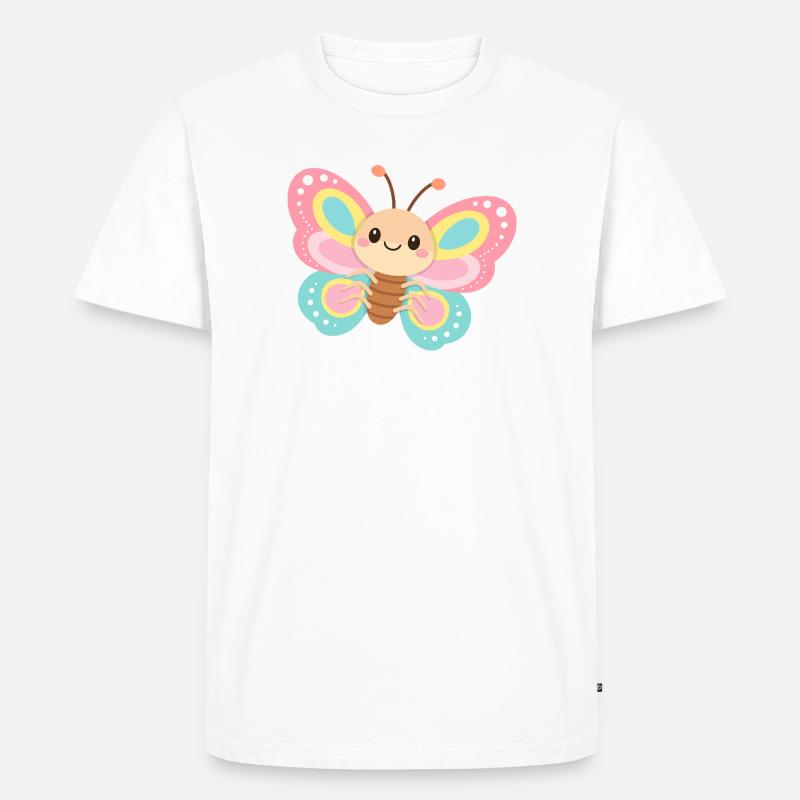 Pastellschmetterling - Männer Premium Bio T-Shirt - Weiß