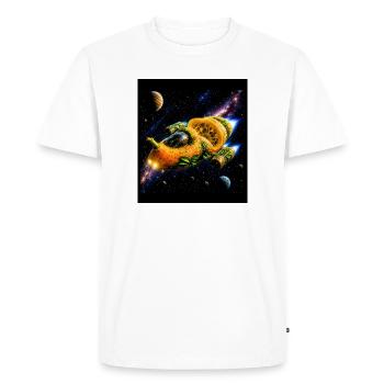 Aventure spatiale Citrus - T-shirt Premium bio Homme - blanc - Devant - Nico (187cm)