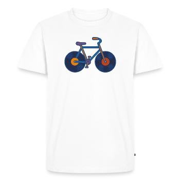 Vinyl Cycle Echo - Men's Premium Organic T-Shirt - white - Front - Nico (187cm)