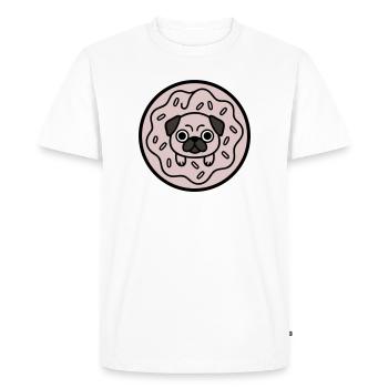 Bonbons Donut de Chien Carlin - T-shirt Premium bio Homme - blanc - Devant - Nico (187cm)