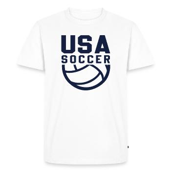USA Soccer - T-shirt Premium bio Homme - blanc - Devant - Nico (187cm)