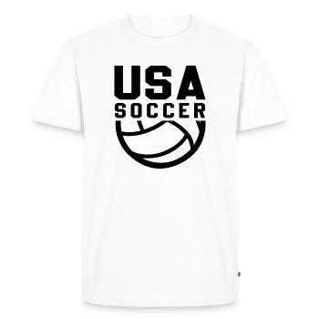 USA Soccer - T-shirt Premium bio Homme - blanc - Devant - Nico (187cm)