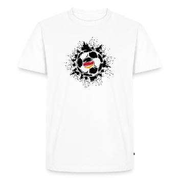 Ball Explosion Football Team Allemagne - T-shirt Premium bio Homme - blanc - Devant - Nico (187cm)