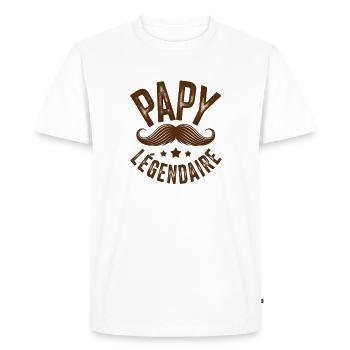 Grandpa Legendary Father's Day - Men's Premium Organic T-Shirt - white - Front - Nico (187cm)