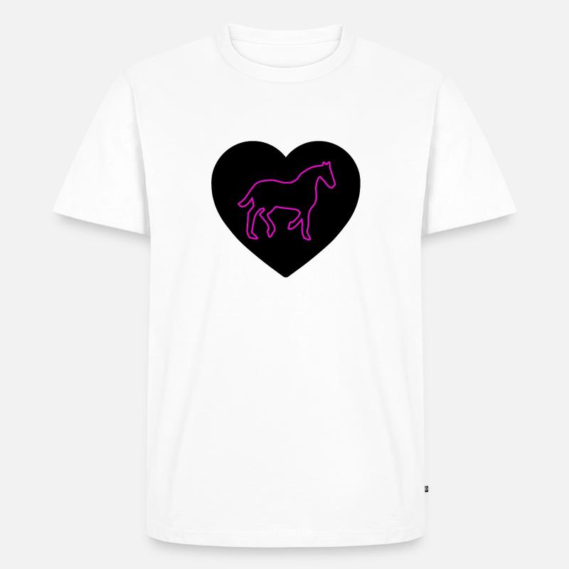 Pferde - Männer Premium Bio T-Shirt - Weiß