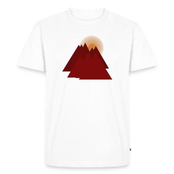 Les Montagnes Rouges au lever du soleil - T-shirt Premium bio Homme - blanc - Devant - Nico (187cm)