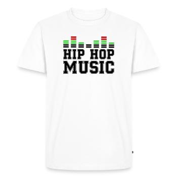 Musique Hip Hop - T-shirt Premium bio Homme - blanc - Devant - Nico (187cm)