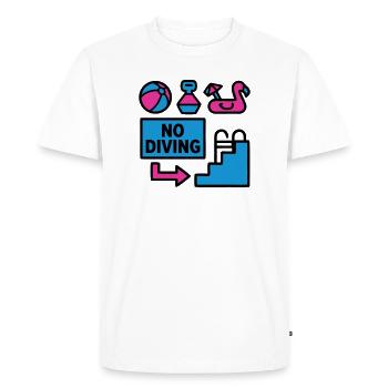 Pool Party Set Summer 90s - Men's Premium Organic T-Shirt - white - Front - Nico (187cm)