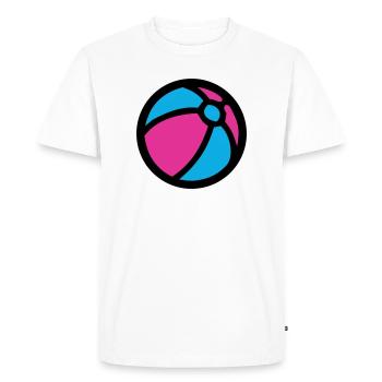 Icône d’été de plage de water-polo - T-shirt Premium bio Homme - blanc - Devant - Nico (187cm)