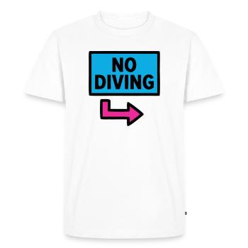 Piscine sans panneau de plongée rétro - T-shirt Premium bio Homme - blanc - Devant - Nico (187cm)