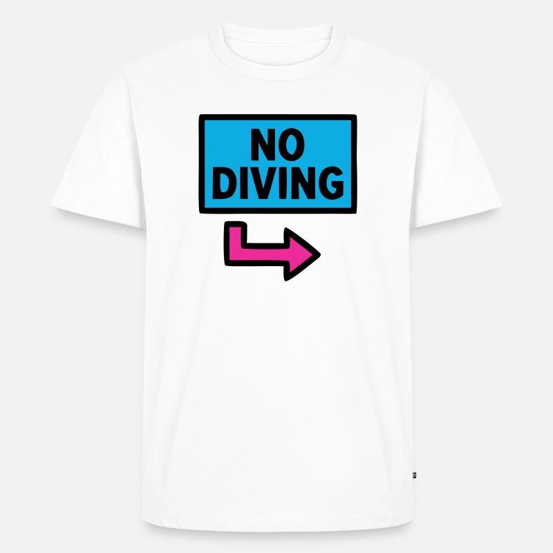 Piscine sans panneau de plongée rétro - T-shirt Premium bio Homme - blanc
