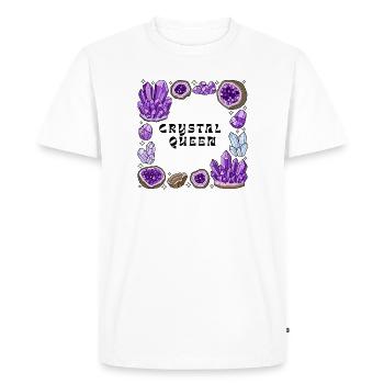Cercle de la Géode de Cristal Amnéthyste - T-shirt Premium bio Homme - blanc - Devant - Nico (187cm)