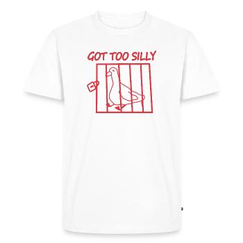 Got Too Silly Bird in a Cage - Men's Premium Organic T-Shirt - white - Front - Nico (187cm)