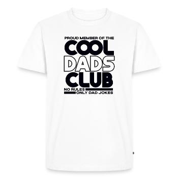 Club des papas cool - Cadeau de la fête des pères des papas - T-shirt Premium bio Homme - blanc - Devant - Nico (187cm)