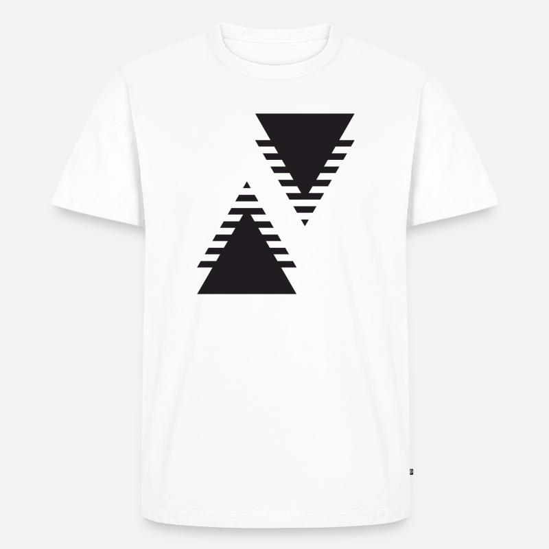 Double triangle Echo - T-shirt Premium bio Homme - blanc