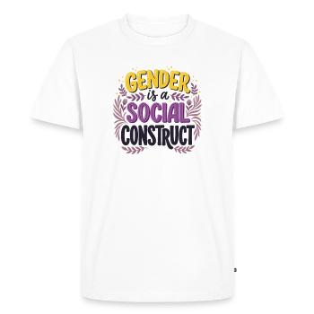 Mois de la fierté LGBT - Le genre est une construction sociale - T-shirt Premium bio Homme - blanc - Devant - Nico (187cm)