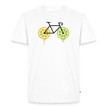 Citron vélo - T-shirt Premium bio Homme - blanc - Devant - Nico (187cm)