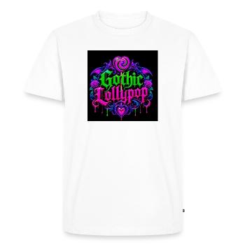 Gothic Halloween Neon Heart - Men's Premium Organic T-Shirt - white - Front - Nico (187cm)