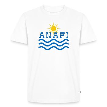 ANAFI Sun and Waves   - Men's Premium Organic T-Shirt - white - Front - Nico (187cm)