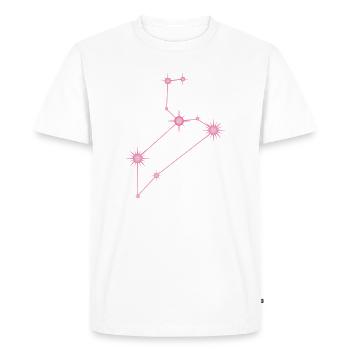 Leo Star Constellation Zodiac Sign Pastel Pink - Men's Premium Organic T-Shirt - white - Front - Nico (187cm)