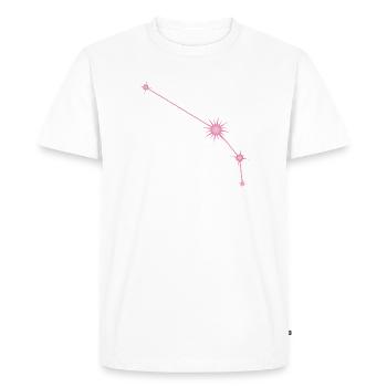 Constellation des étoiles du Bélier Signe du zodiaque rose pastel - T-shirt Premium bio Homme - blanc - Devant - Nico (187cm)