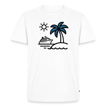 Cruise Island Palm Holidays - Men's Premium Organic T-Shirt - white - Front - Nico (187cm)