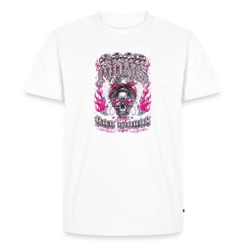 Les bonnes mères disent des gros mots - T-shirt Premium bio Homme - blanc - Devant - Nico (187cm)