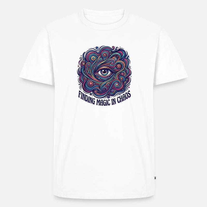 Magic Chaos - Männer Premium Bio T-Shirt - Weiß