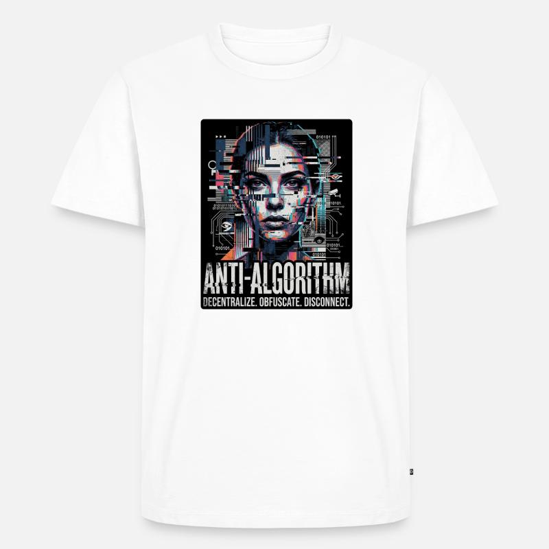 Anti Algorithm - Men's Premium Organic T-Shirt - white