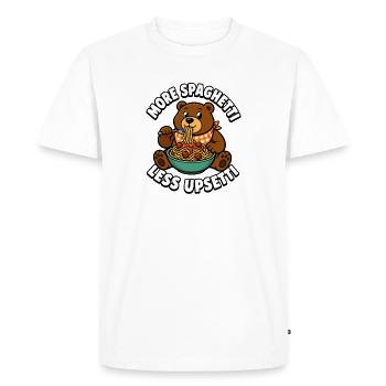 More spaghetti, less trouble, spaghetti bear children - Men's Premium Organic T-Shirt - white - Front - Nico (187cm)