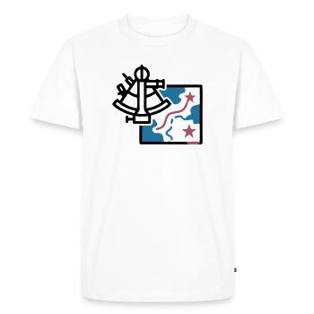 Sextant Navigation Map Vector - Men's Premium Organic T-Shirt - white - Front - Nico (187cm)