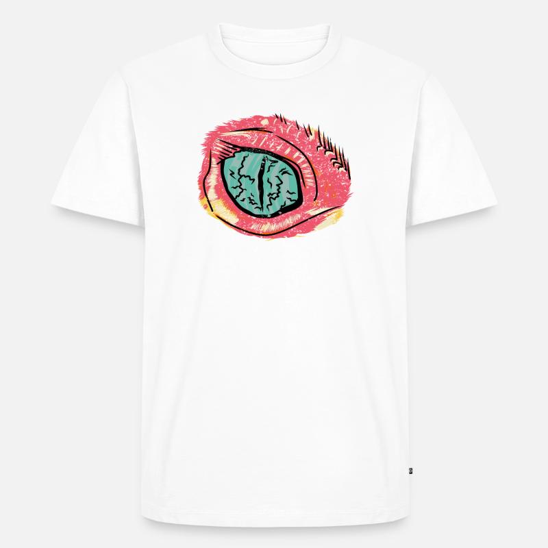 Bindehautentzündung im Pop-Art-Stil - Männer Premium Bio T-Shirt - Weiß