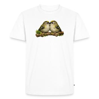 Crêtes dorées sur brindille - illustration - T-shirt Premium bio Homme - blanc - Devant - Nico (187cm)