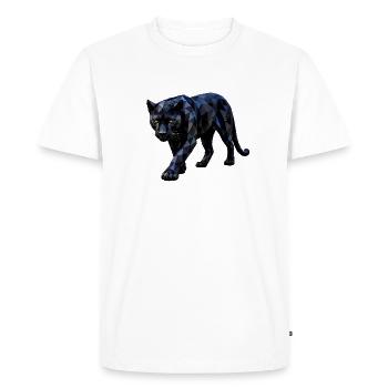 Polygon Panther - Men's Premium Organic T-Shirt - white - Front - Nico (187cm)