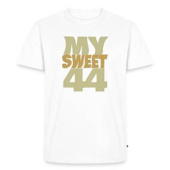 Birthday 44 - Men's Premium Organic T-Shirt - white - Front - Nico (187cm)