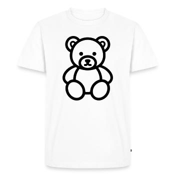 bear cub - Men's Premium Organic T-Shirt - white - Front - Nico (187cm)