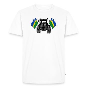 Flevoland_Tractor_Pride - Men's Premium Organic T-Shirt - white - Front - Nico (187cm)