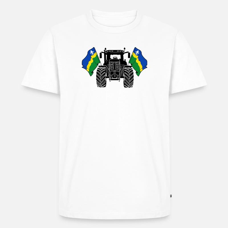 Flevoland_Tractor_Pride - Männer Premium Bio T-Shirt - Weiß