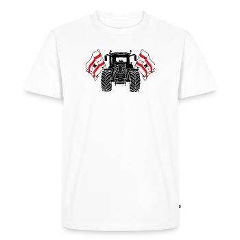 Drenthe_Tractor_Pride - Men's Premium Organic T-Shirt - white - Front - Nico (187cm)