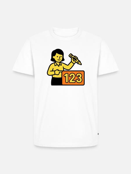 Enseignant Math 123 School - T-shirt Premium bio Homme - blanc