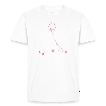 Pisces Star Constellation Zodiac Sign Pastel Pink - Men's Premium Organic T-Shirt - white - Front - Nico (187cm)