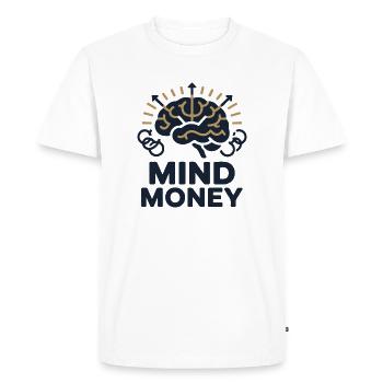Graphique du cerveau de l’argent mental - T-shirt Premium bio Homme - blanc - Devant - Nico (187cm)