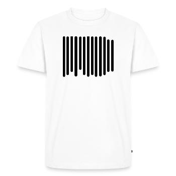 code barres - T-shirt Premium bio Homme - blanc - Devant - Nico (187cm)