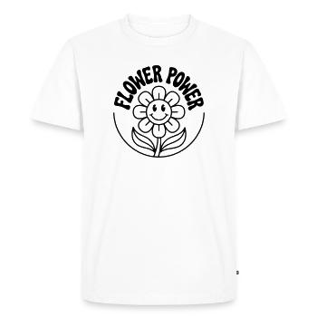 Le pouvoir des fleurs - T-shirt Premium bio Homme - blanc - Devant - Nico (187cm)