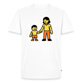 Logo de la main de l’enfant de l’enseignante de maternelle - T-shirt Premium bio Homme - blanc - Devant - Nico (187cm)