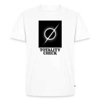 Totalité vérifiée | Eclipse - T-shirt Premium bio Homme - blanc - Devant - Nico (187cm)