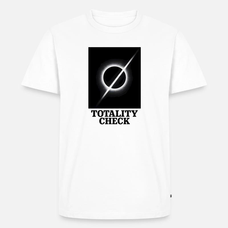 Totalität geprüft | Eclipse - Männer Premium Bio T-Shirt - Weiß